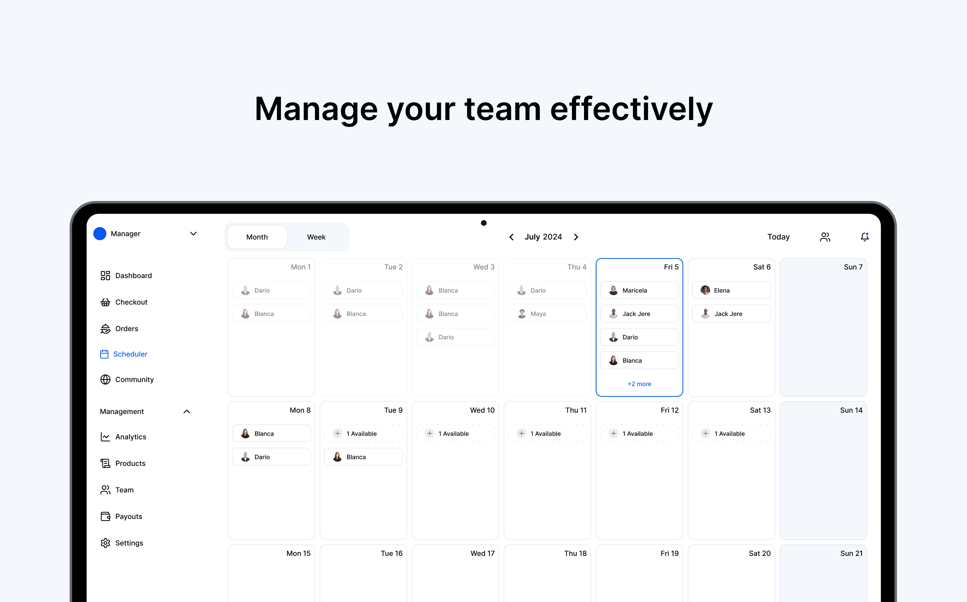 Staff & Shift Management